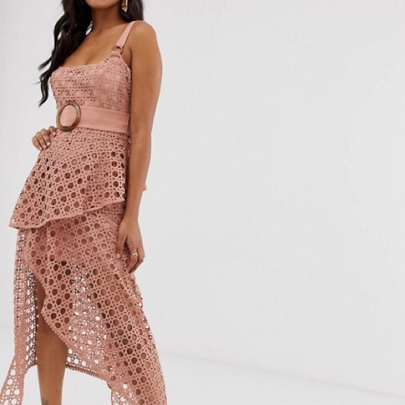 ASOS Dresses & Skirts - ASOS Basket Weave Lace Ruffled Sleeveless Dress 2